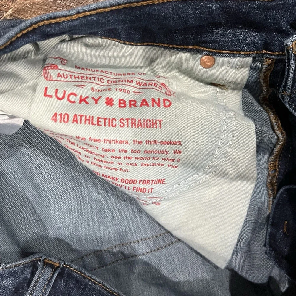 Lucky Brand 410 Men's Athletic Straight Blue Jeans 33x34